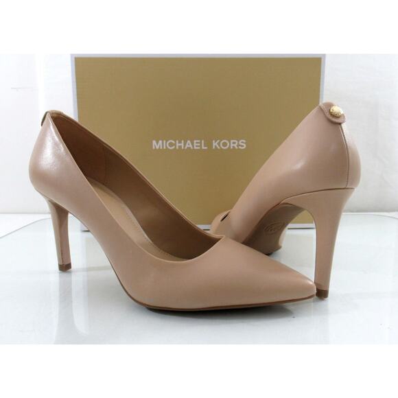 Michael Kors Dorothy Flex Pointy Toe Pump Heel Leather Light Blush Nude - Picture 1 of 8